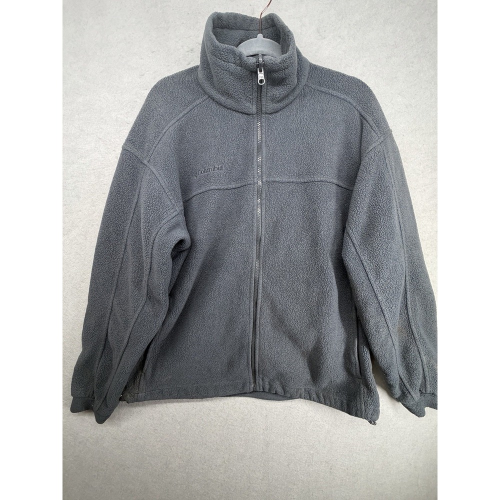 Columbia Sportswear Men's Full Zip Gray Fleece Jacket Size Large Company
